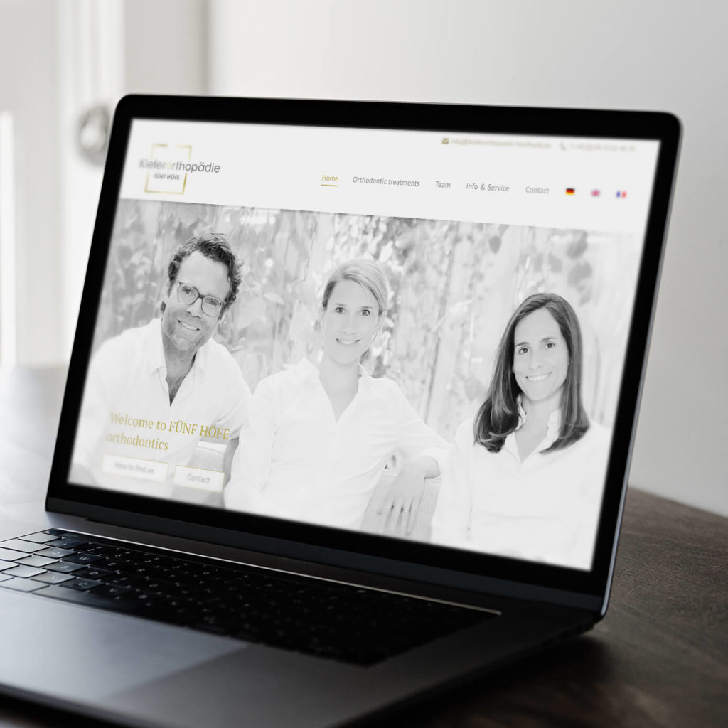 Web Design Kieferorthopädie 5Höfe