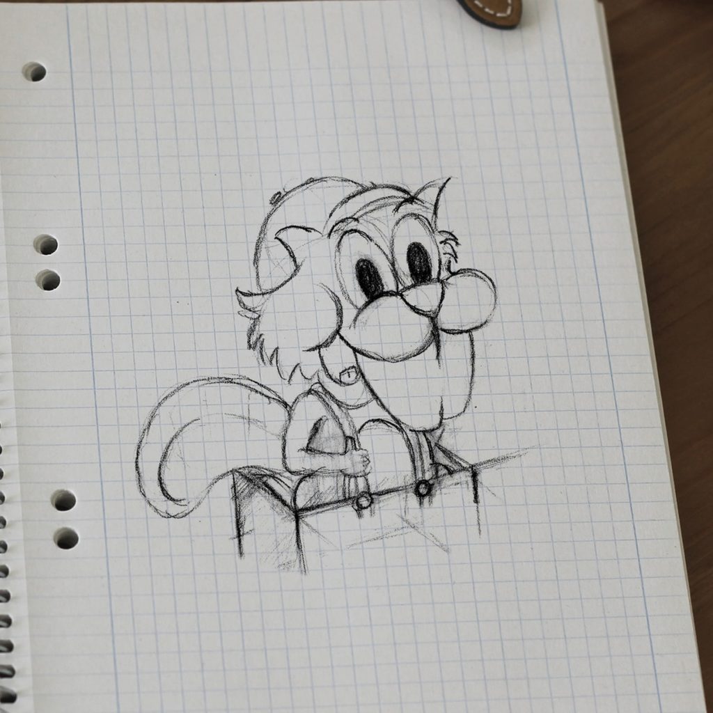 handgezeichnetes Maskottchen