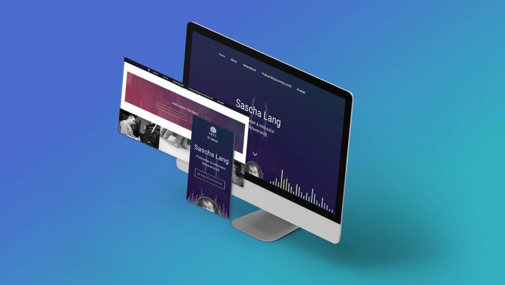 Das bild zeigt ein barrierefreies Webdesign für Igel-Media von Sascha Lang