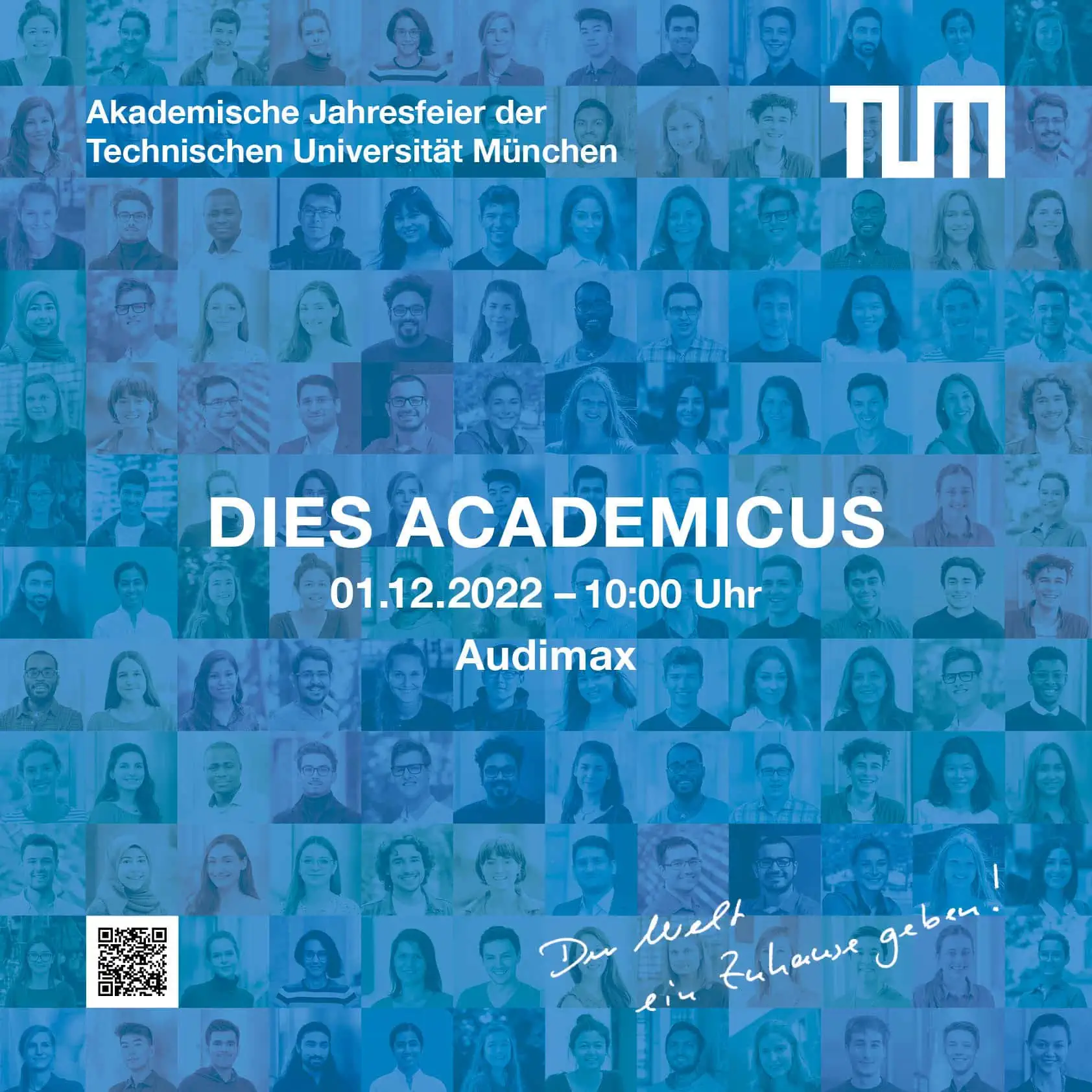 Das Bild zeigt ein Plakat-Design für die Technische Universität Münchens