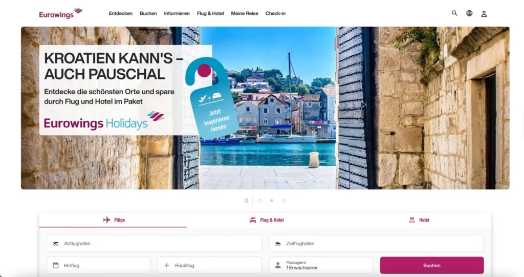 Screenshot Eurowings